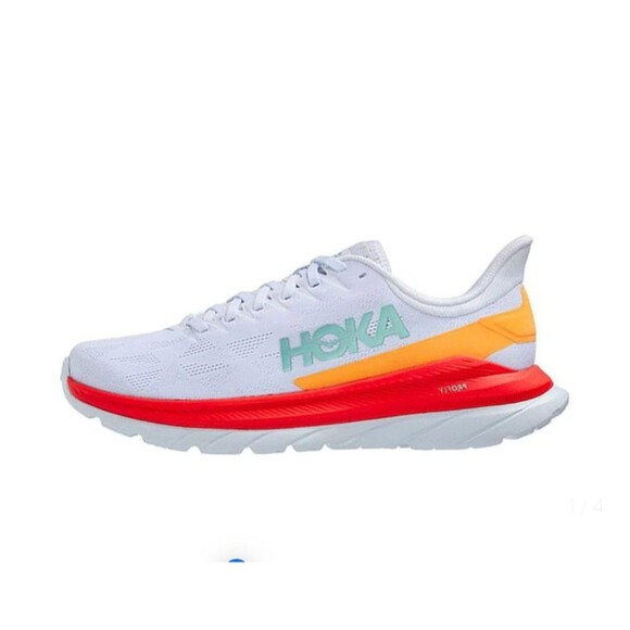 Hoka One Mach 4 'White Fiesta' Men’s 12D Like New - Picture 1 of 9
